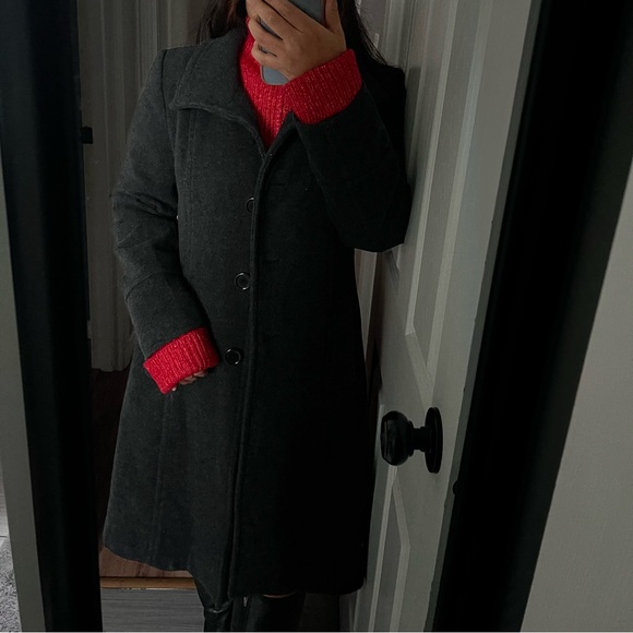 Zara Wool Coat Funnel Neck - Picture 6 of 6